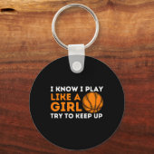 私は女の遊子が上にしようとす保る知っている – Basketb キーホルダー (正面)