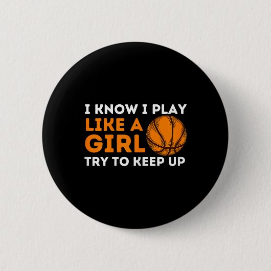 私は女の遊子が上にしようとす保る知っている – Basketb 缶バッジ (正面)