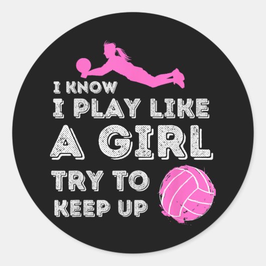 私は女の遊子が上にしようとす保る知っている – Volleyb ラウンドシール (正面)