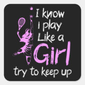 私は女の遊子のテニスのように知っている スクエアシール (正面)