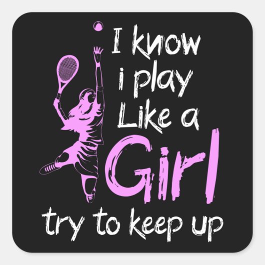 私は女の遊子のテニスのように知っている スクエアシール (正面)