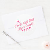 私は女保の子の生素晴らし活だ ラウンドシール (封筒)