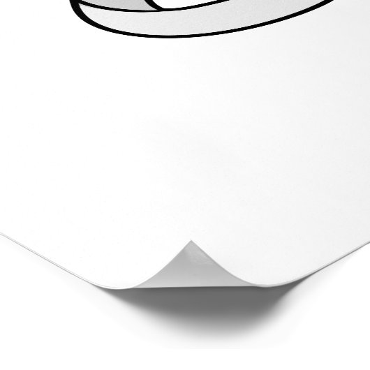 私は女性ここに私の黒と白のポスター ポスター (角)