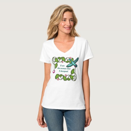 私は女性です Tシャツ (正面フル)