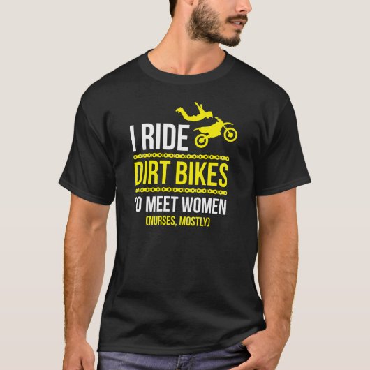 私は女性に会うために乗ります Tシャツ (正面)