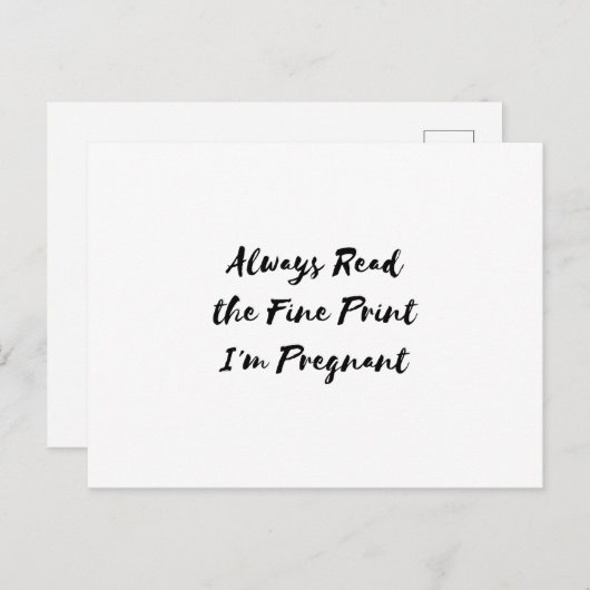 私は女性のユーモアのための妊娠中だ ポストカード (正面/裏面)