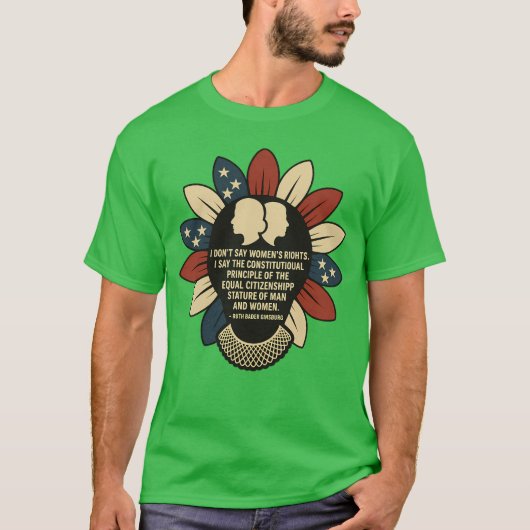 私は女性の権利とは言いません。憲法と言うのです Tシャツ (正面)