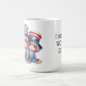 私は女性の権利のかわいい小さな女の子に投票 コーヒーマグカップ (中央)