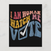 私は女性の私の投票2024ブルーウェーブ投票を見ている エンクロージャーカード (裏面)