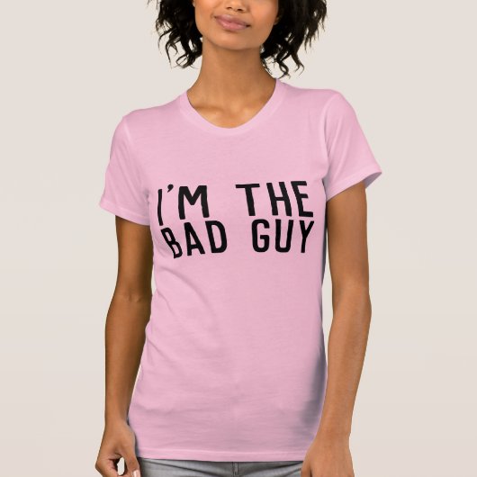 私は女性のTシャおもしろいツの悪い男 Tシャツ (正面)