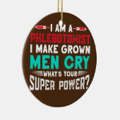 私は女性は私が成長した人々を泣かせる伝道者である セラミックオーナメント (右)