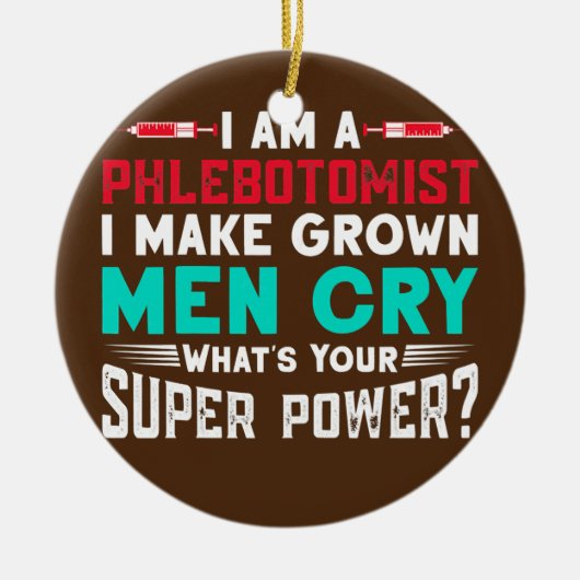 私は女性は私が成長した人々を泣かせる伝道者である セラミックオーナメント (正面)