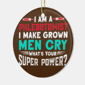 私は女性は私が成長した人々を泣かせる伝道者である セラミックオーナメント (左)