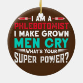 私は女性は私が成長した人々を泣かせる伝道者である セラミックオーナメント (裏面)