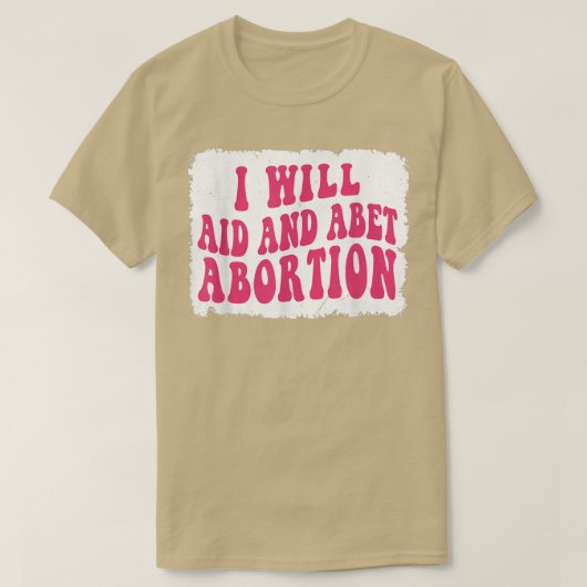 私は女性を支援し、中絶男性を禁断する Tシャツ (デザイン正面)