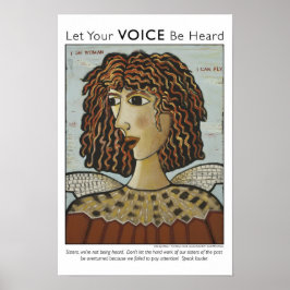 私は女性、私は鳥のポスターを飛ぶことができる ポスター