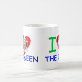 私は女王-エリザベス女王二世--を愛します コーヒーマグカップ (中央)
