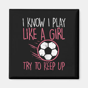 私は女遊の子サッカーかわいいサッカー選手の女の子が好き マグネット