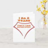 私は女、超大国、女すごいだ カード (黄色い花)