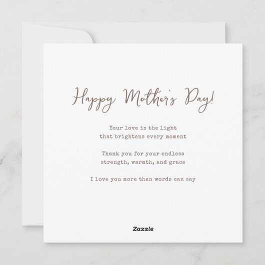 私は好きママカスタマイズ可能な名前 シーズンカード (裏面)