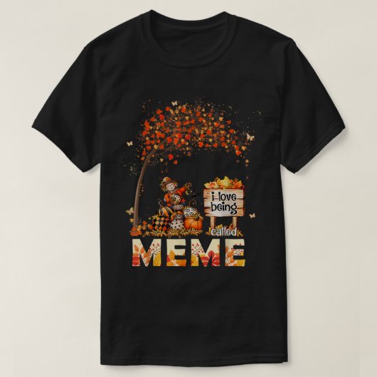 私は好きミーム農家紅葉秋 Tシャツ (デザイン正面)