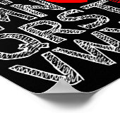 私は好きローマ字チョークテクスチャ ポスター (角)