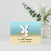 私は好き食べなら何でも食べする ポストカード (スタンド正面)