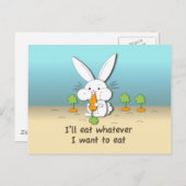 私は好き食べなら何でも食べする ポストカード (正面/裏面)