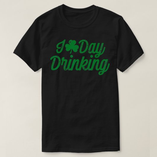 私は好き飲む日St patricks day男性の女性の偽物 Tシャツ (デザイン正面)