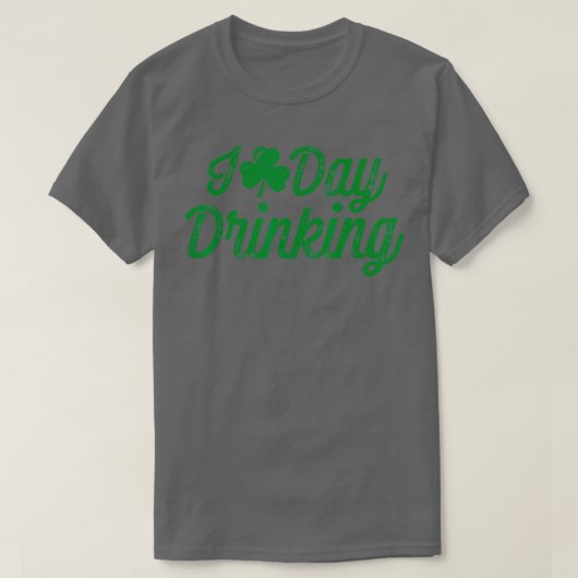 私は好き飲む日St patricks day男性の女性の偽物 Tシャツ (デザイン正面)