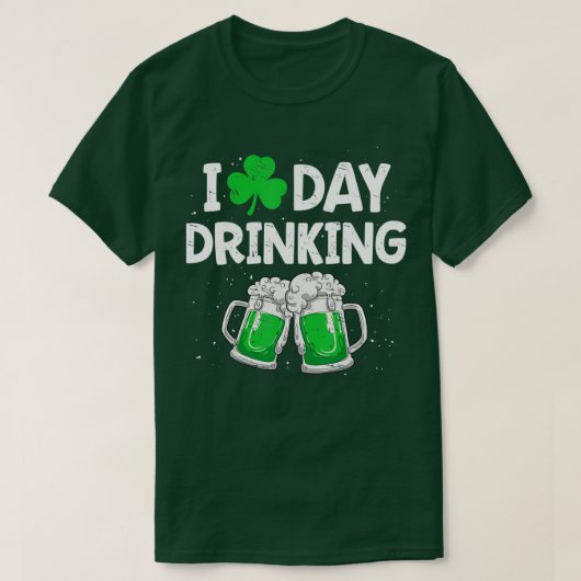 私は好き飲む日St patricks day男性の女性の偽物 Tシャツ (デザイン正面)