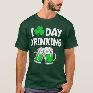 私は好き飲む日St patricks day男性の女性の偽物 Tシャツ