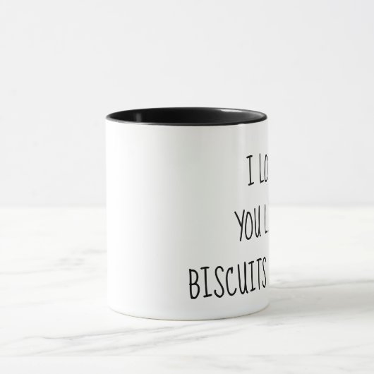 私は好みますビスケットおよびグレービーのマグを愛します マグカップ (中央)