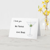 私は好みますマルティーニ愛オリーブカードを愛します カード (黄色い花)