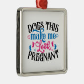 私は妊娠しているようか メタルオーナメント (右)