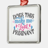 私は妊娠しているようか メタルオーナメント (左)
