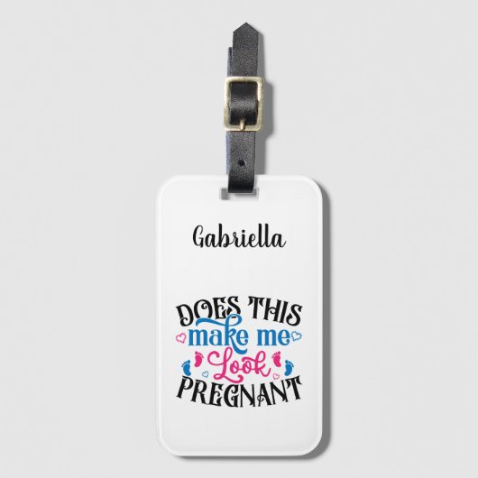 私は妊娠しているようか ラゲッジタグ (正面縦)
