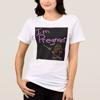 私は妊娠している、女性の風刺的開示;) Tri-B トライブレンドTシャツ