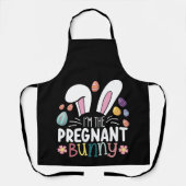 私は妊娠バニーのママのイースター家族のマッチングである エプロン (正面)