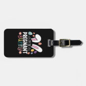 私は妊娠バニーのママのイースター家族のマッチングである ラゲッジタグ (正面横)