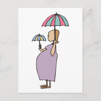 私は妊娠中の贈り物 案内ポストカード