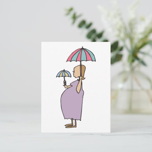 私は妊娠中の贈り物 案内ポストカード (スタンド正面)