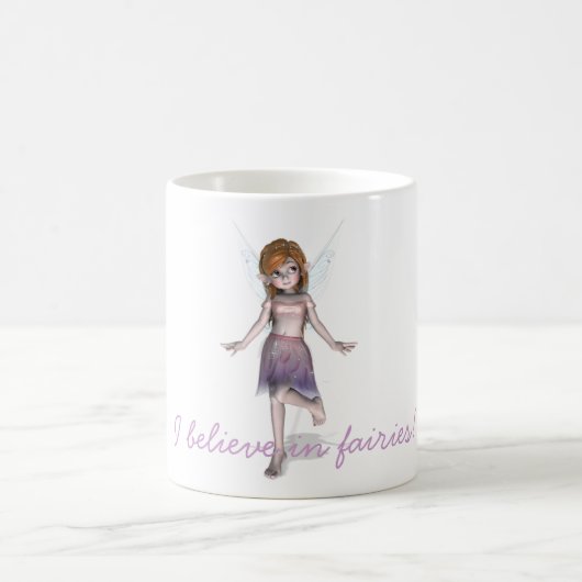 私は妖精のマグで信じます コーヒーマグカップ (中央)
