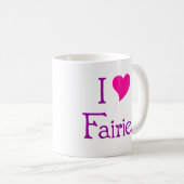 私は妖精のマグを愛します コーヒーマグカップ (正面右)