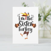 私は妹のトルコの感謝祭おもしろい家族だ 出欠カード (スタンド正面)
