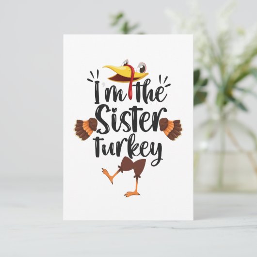 私は妹のトルコの感謝祭おもしろい家族だ 出欠カード (スタンド正面)