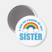 私は妹のレインボー誇りを持ったゲイプライドの出身だ マグネット (正面/裏面)