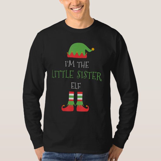 私は妹の小妖精や小人クリスマスファミリーマッチン Tシャツ (正面)