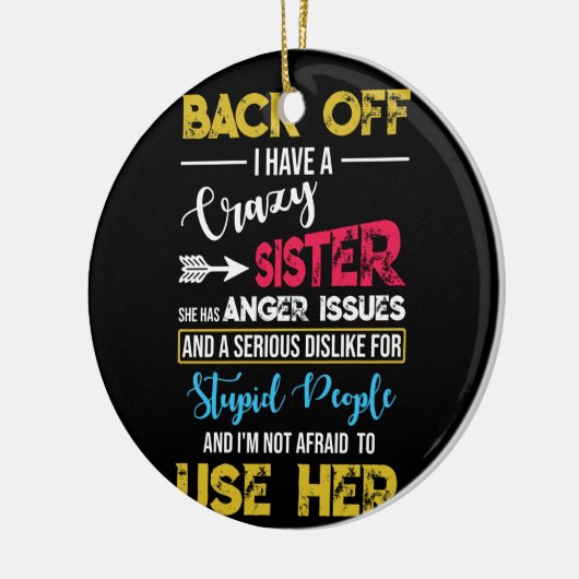 私は妹の怒りの問題熱狂するを解消する セラミックオーナメント (左)