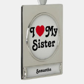 私は妹を愛している シルバープレートバナーオーナメント (右)